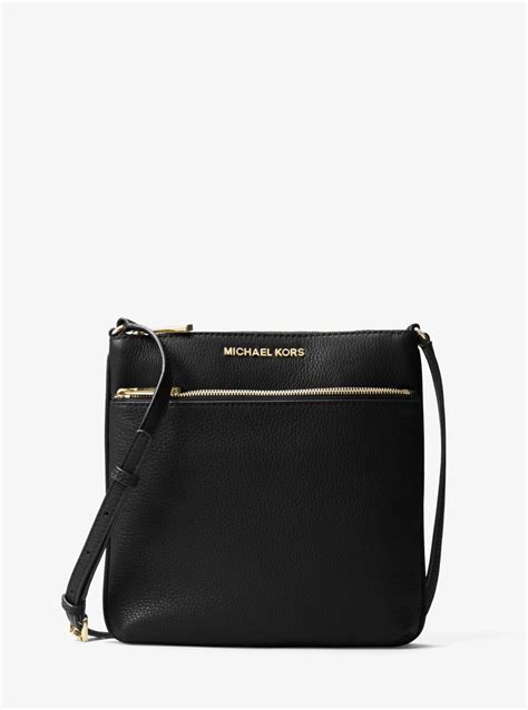 michael michael kors riley small pebbled leather messenger bag|michael kors leather crossbody bag.